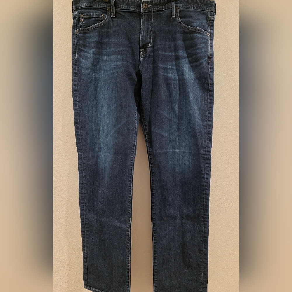 AG Adriano Goldschmied Men's Dark Blue Straight Jeans